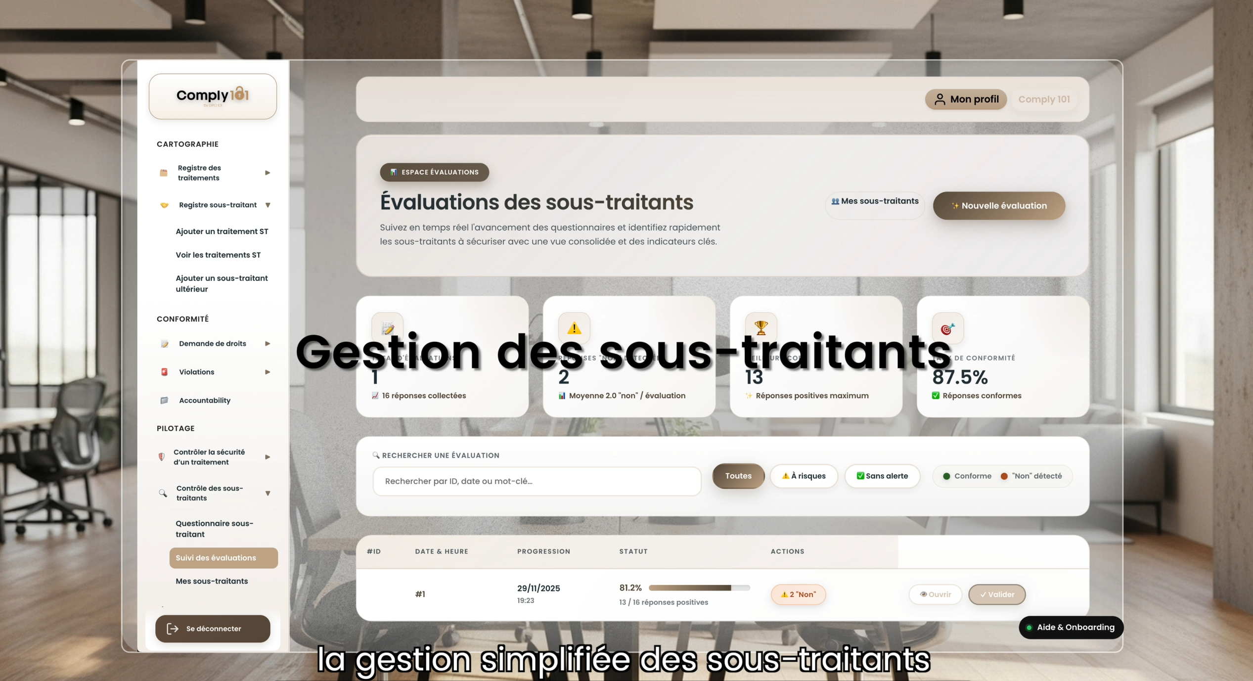 Registre des traitements